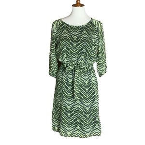 Banana Republic Factory animal stripe 3/4 sleeve dress Size 4